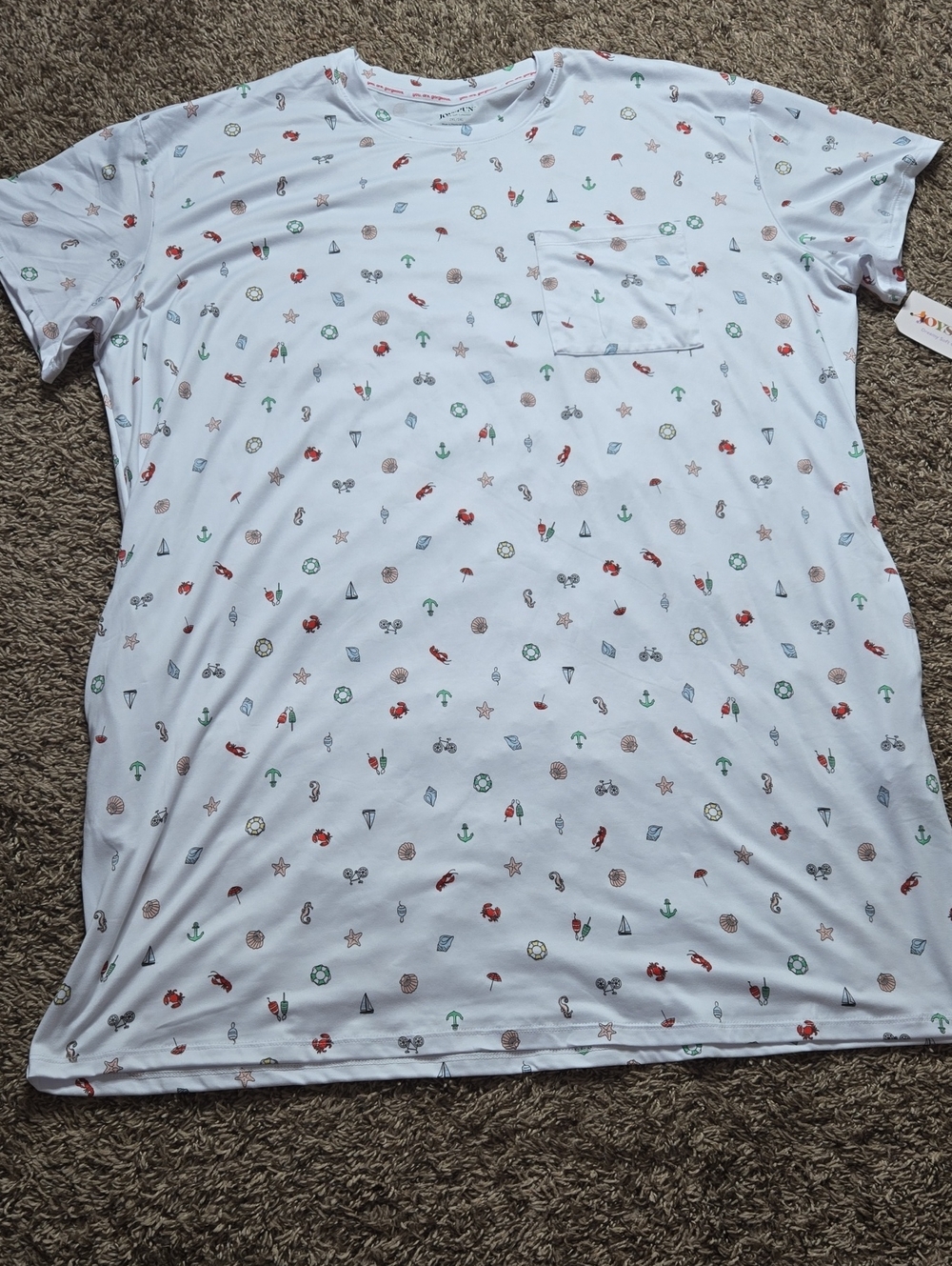 Joyspun Ladies 2XL / 3XL Plus Size Sleepshirt Vivid White Nightgown Shirt Top